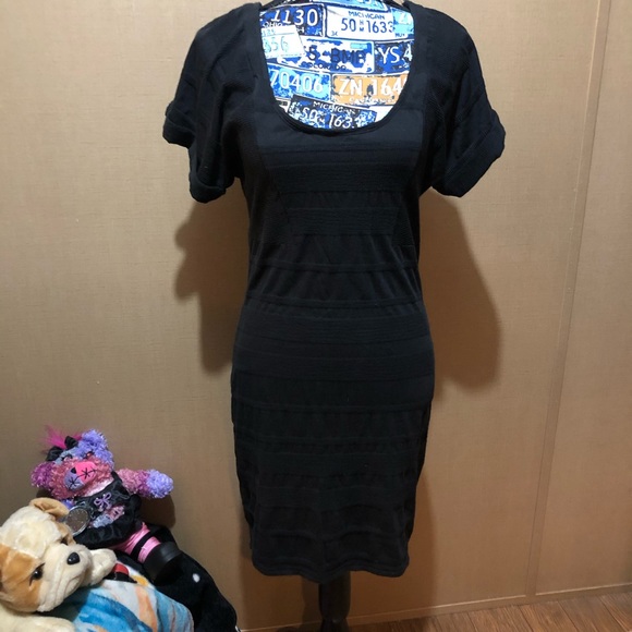 Free People Dresses & Skirts - 🌸5/$25🌸Free People black knit bodycon mini dress